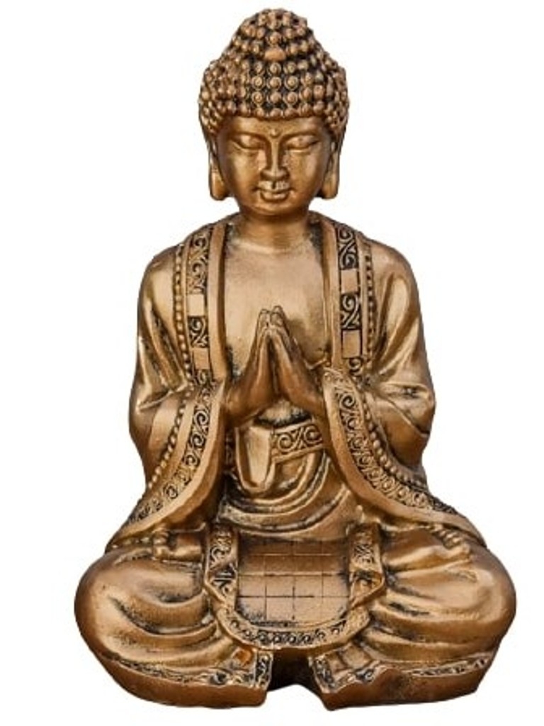 Statue Bouddha de la Méditation or - Porte Clés porte bonheur
