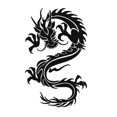 Sticker Dragon Serpent Chinois