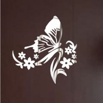Sticker Miroirs Papillons sur des Fleurs