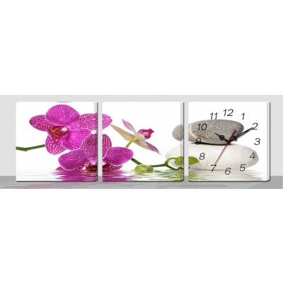 Horloge Murale Orchidées Exotiques