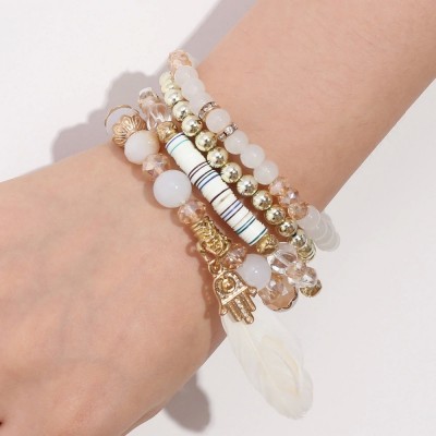 Bracelet Talisman Perles blanches