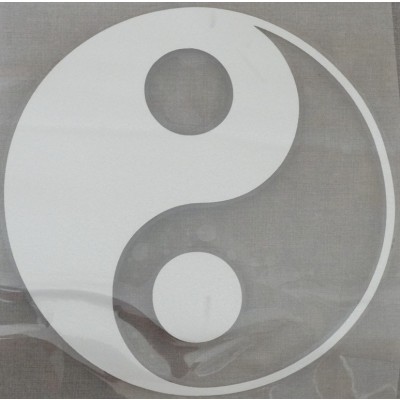 Sticker Petit Symbole Yin Yang argenté