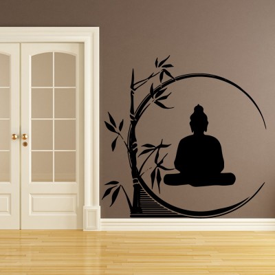 Sticker Bouddha Cercle de Bambous