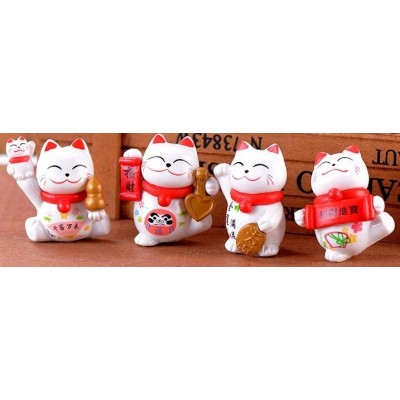 Les 4 Chats Maneki Neko de la Fortune