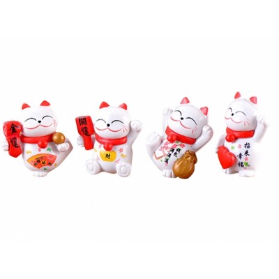 Les 4 Chats Maneki Neko de la Chance