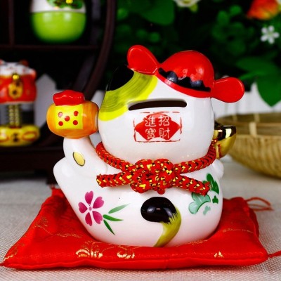 Statue Maneki Neko Lingot d'Or Tirelire