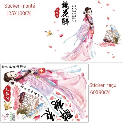 Sticker Calligraphie Costume Traditionnel