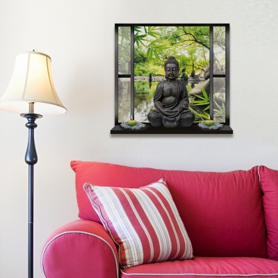 Sticker Bouddha Zen aux Bambous