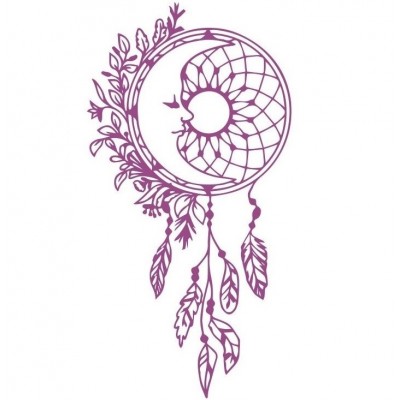 Sticker Attrape Rêves Soleil et Lune violet