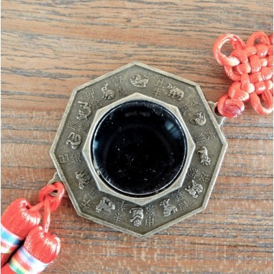 Suspension Miroir Plat Bagua Yin Yang