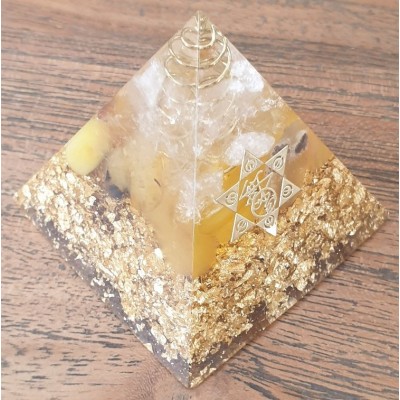 Orgonite Pyramide Ajna Chakra Citrine