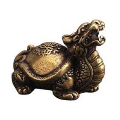 Petite Statue Tortue Dragon de la Réussite (cuivre)