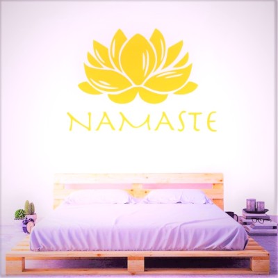 Sticker Fleur de Lotus Namaste jaune