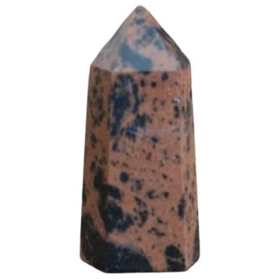 Pointe Obélisque Chakra en Obsidienne Acajou