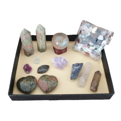 Coffret Chakra ensemble en Unakite