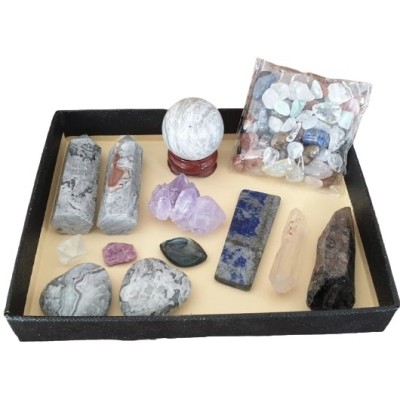 Coffret Chakra ensemble en Jaspe Picasso