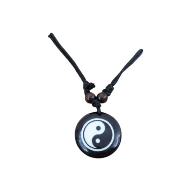 Collier Yin Yang noir et blanc