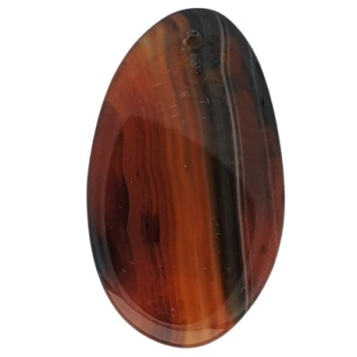 Pendentif Galet en Agate orange