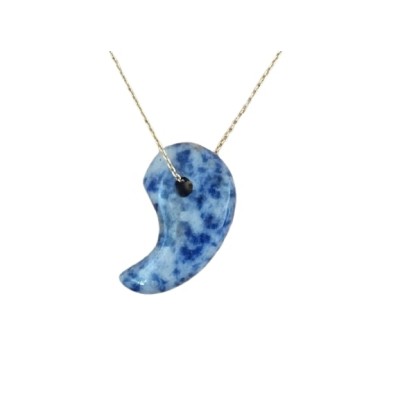 Pendentif Virgule en Sodalite