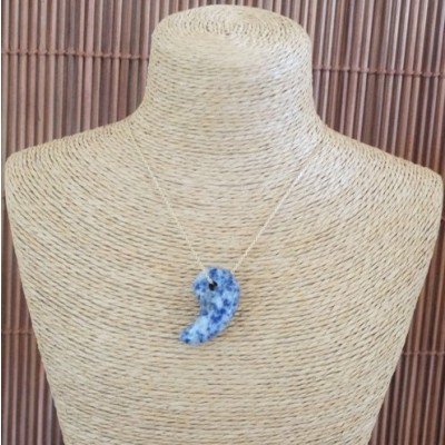 Pendentif Virgule en Sodalite