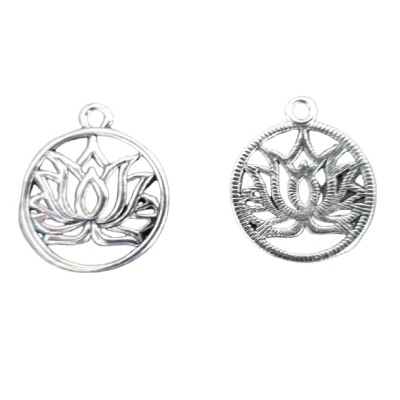 Pendentif Lotus de l'Harmonie argenté