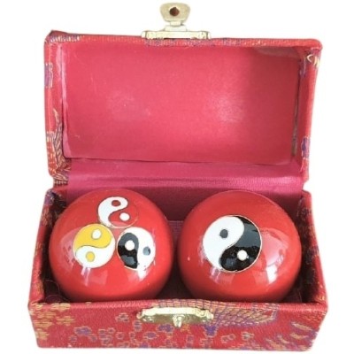 Boules Qi Gong Triple Yin Yang rouges