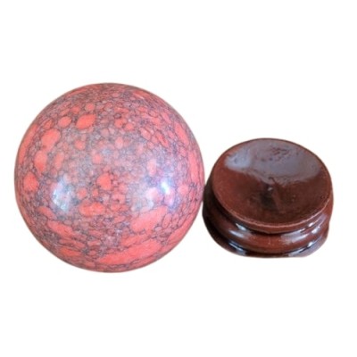 Boule de Howlite rouge 40mm