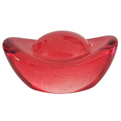 Lingot de la Richesse Cristal rouge 50mm