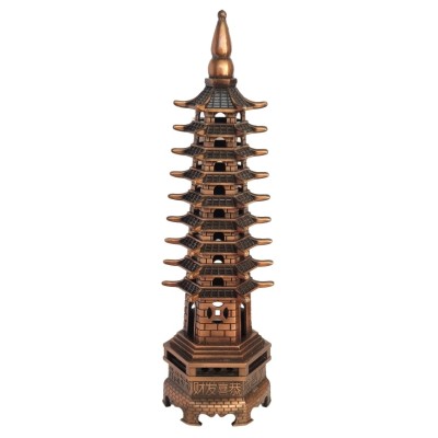 Pagode Wen Chang Bronze rouge 25cm