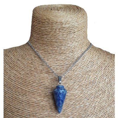 Collier Pendule en Sodalite