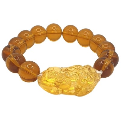 Bracelet Pi Yao Cristal jaune, Elément Feu