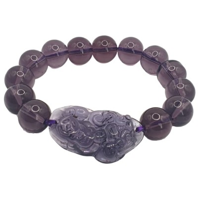 Bracelet Pi Yao Cristal violet, Elément Feu