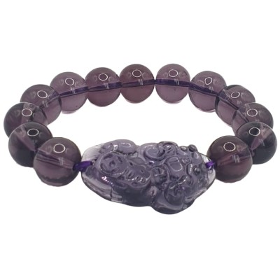 Bracelet Pi Yao Cristal violet, Elément Feu