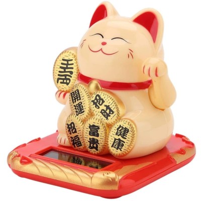 Chat Maneki Neko Bonheur beige