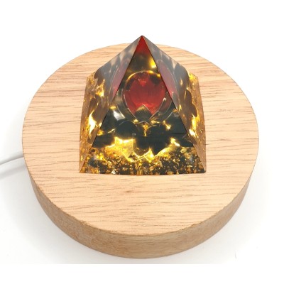 Socle Lumineux pour Orgonite Pyramide