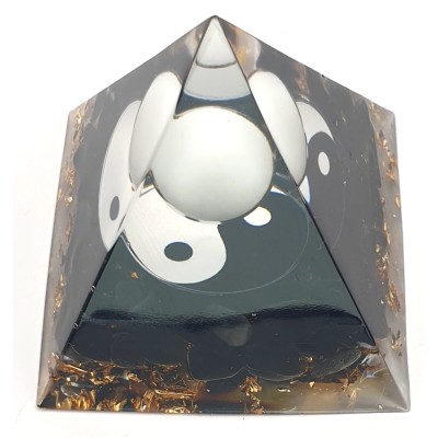 Orgonite Pyramide Yin Yang Tourmaline