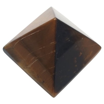 Pyramide en Oeil de Tigre marron 30mm 