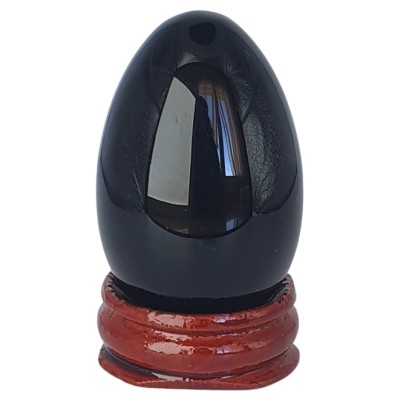 Oeuf en Obsidienne noire 45mm 