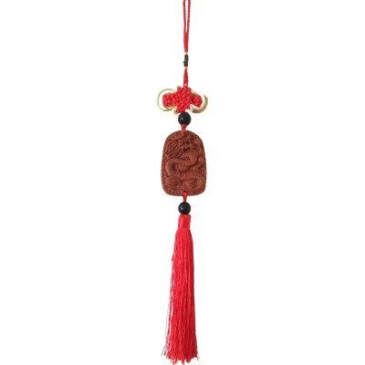 Suspension Dragon Protecteur rouge