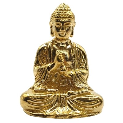 Statue Bouddha de la Méditation cuivre doré