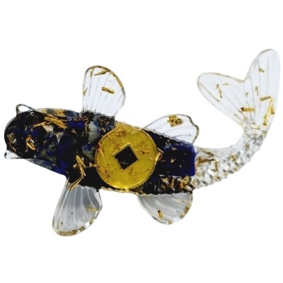 Figurine Poisson Carpe en Lapis Lazuli