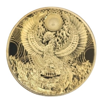 Amulette Phénix Lumineux doré