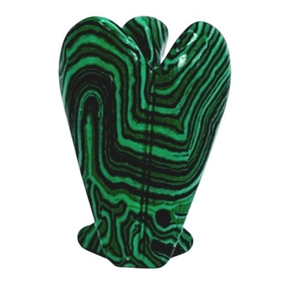 Statue Ange Gardien en Malachite 