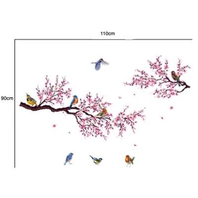 Sticker Branches de Cerisier aux Oiseaux