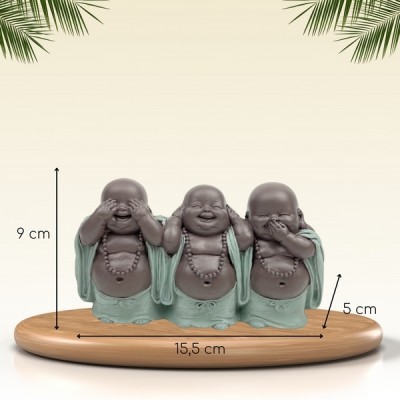 Statue Bouddhas Trio de Sagesse