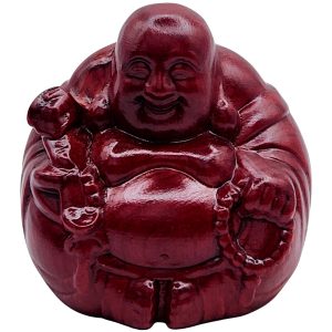 statue bouddha rouge serein feng shui vue de face