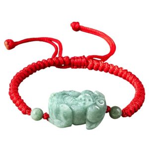 bracelet pi yao protecteur en jade vert feng shui