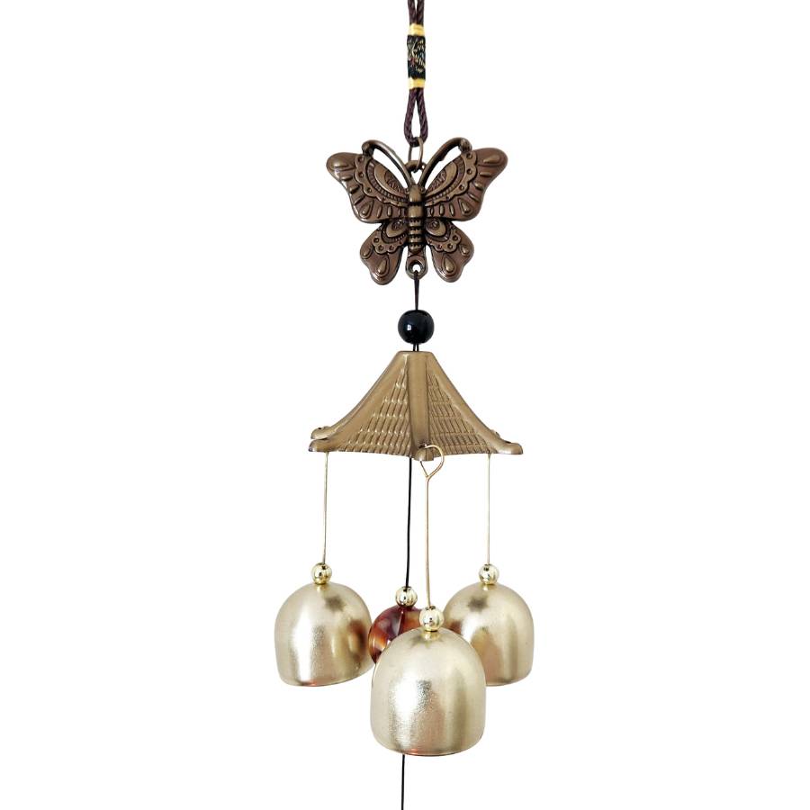 Détails du Carillon Papillons 3 Clochettes Feng Shui