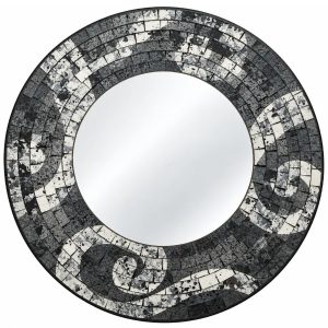 Miroir Abstrait Mosaïque 40 cm Feng Shui