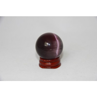 Boule d'Oeil de chat violet 35mm